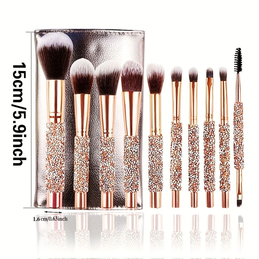 10-Piece Crystal Diamond Makeup Brush Set – view 6 of 6 | My Dressing Room