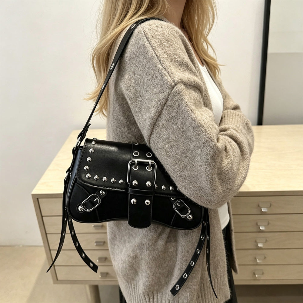 Studded Faux Leather Underarm Bag – view 6 of 6 | My Dressing Room