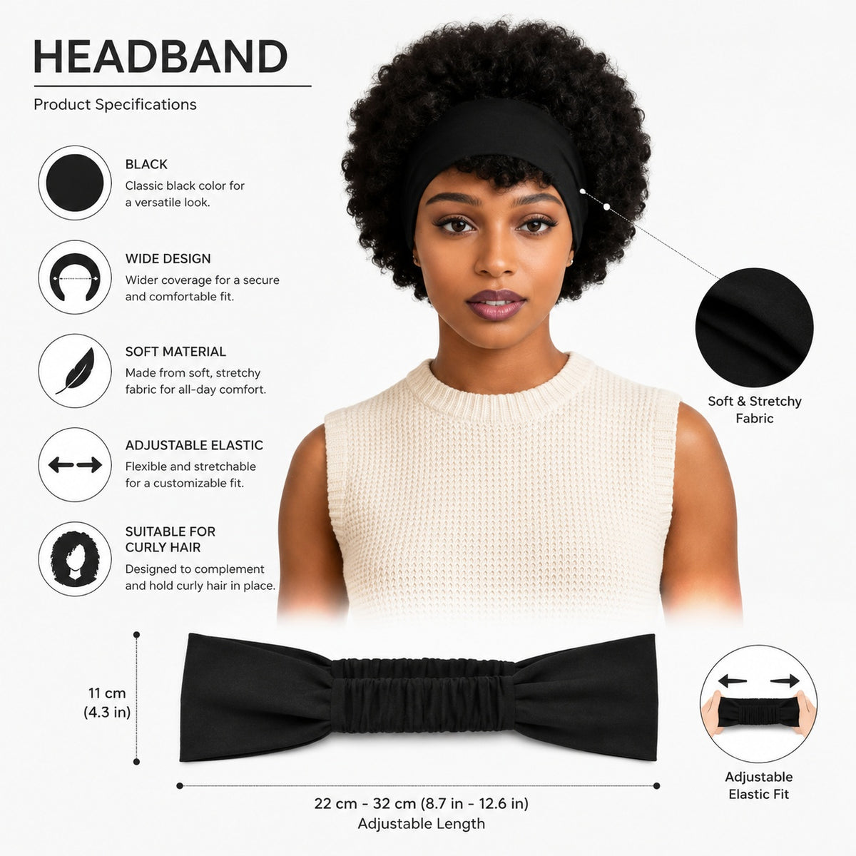 Afro Kinky Curly Headband Wig, Wear and Go – view 7 of 8 | My Dressing Room