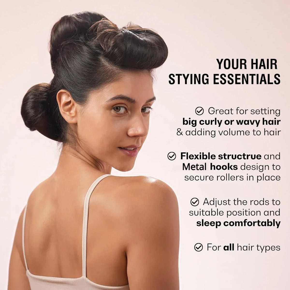 Heatless Curling Rollers 3-Pack, Black – view 4 of 4 | My Dressing Room