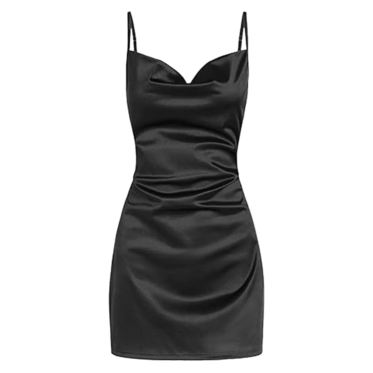 Cowl Neck Satin Slip Mini Dress – view 8 of 8