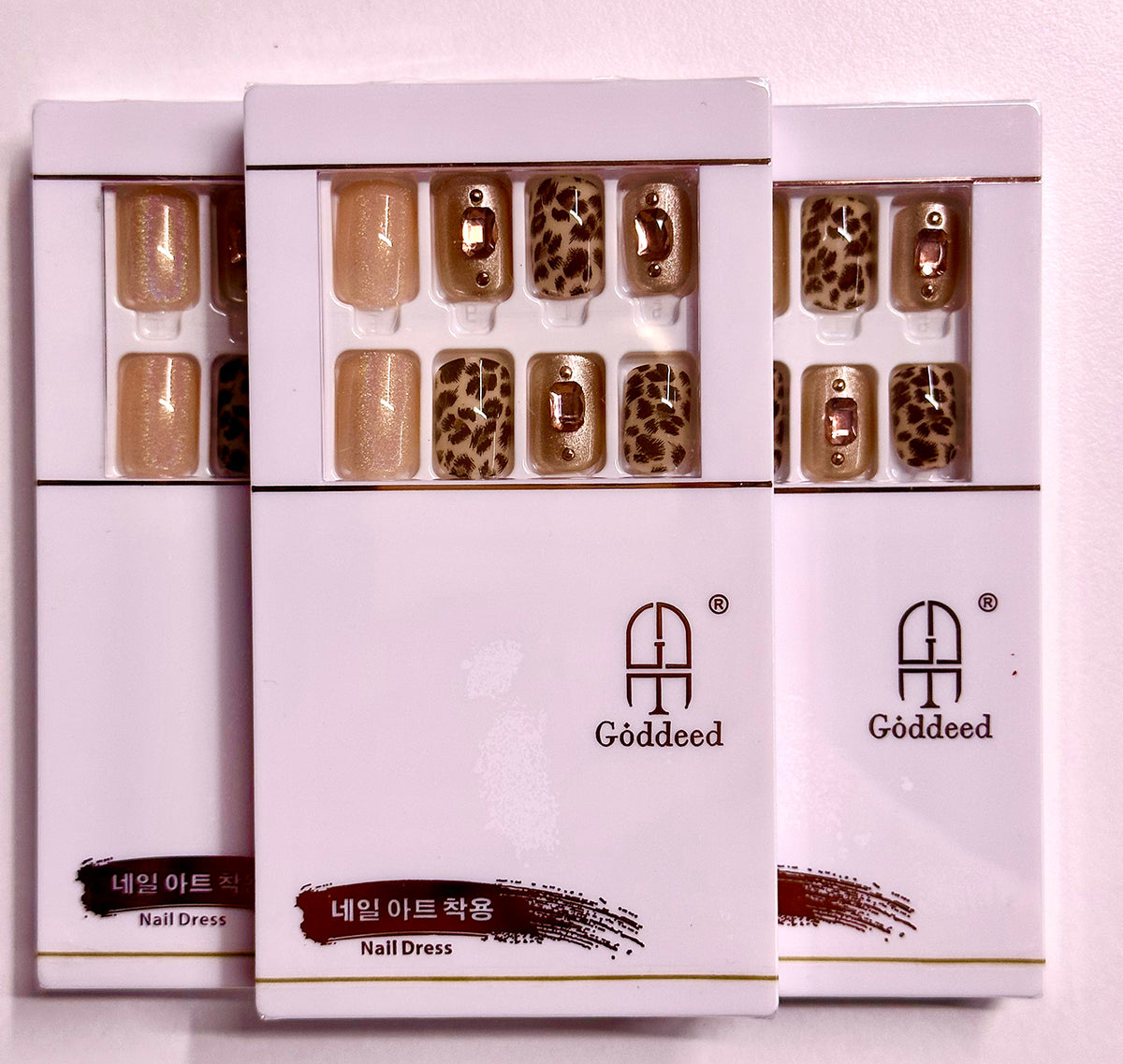 Leopard Shimmer Gem Press-On Nails (10 pcs) - view 6