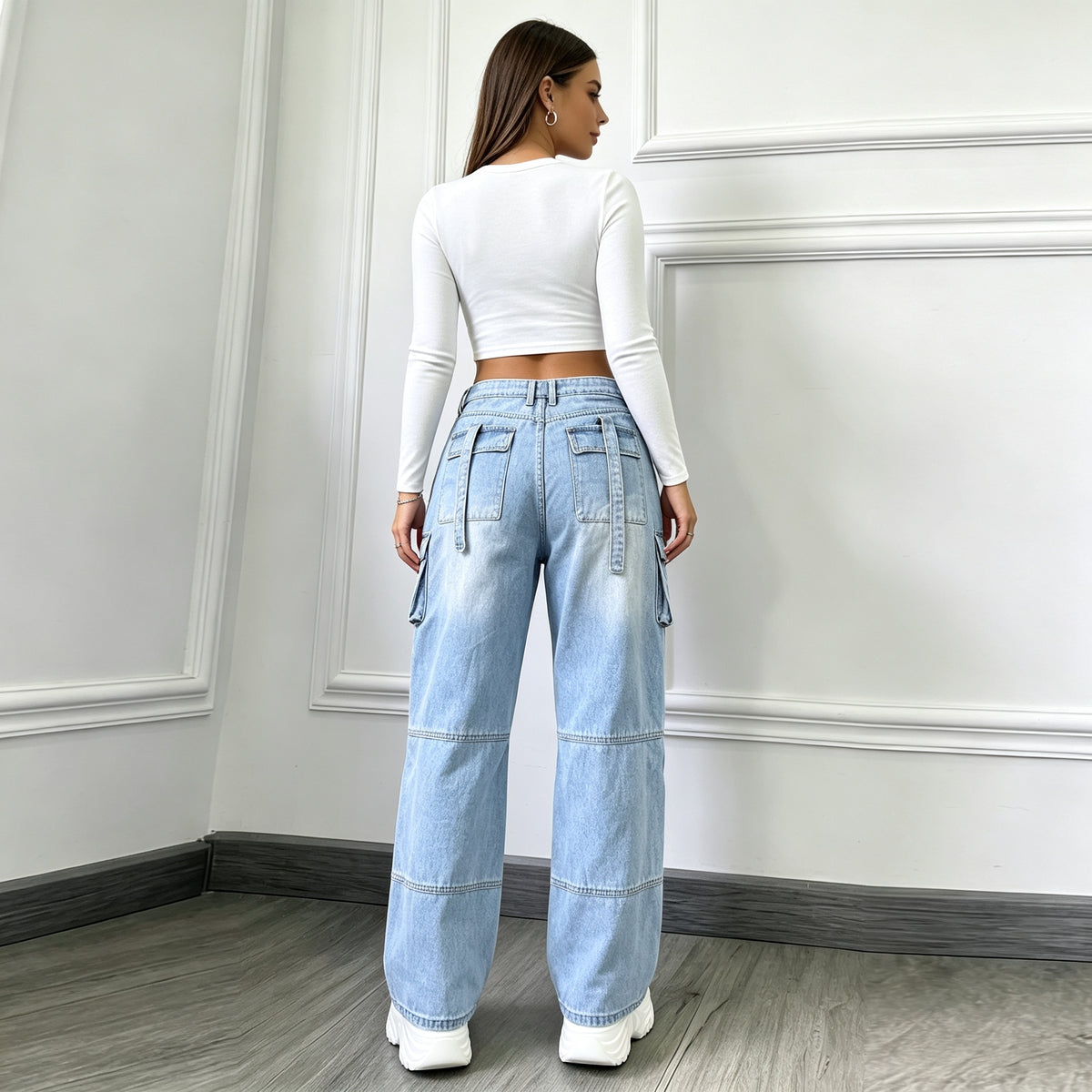 Baggy Cargo Wide-Leg Jeans - view 2