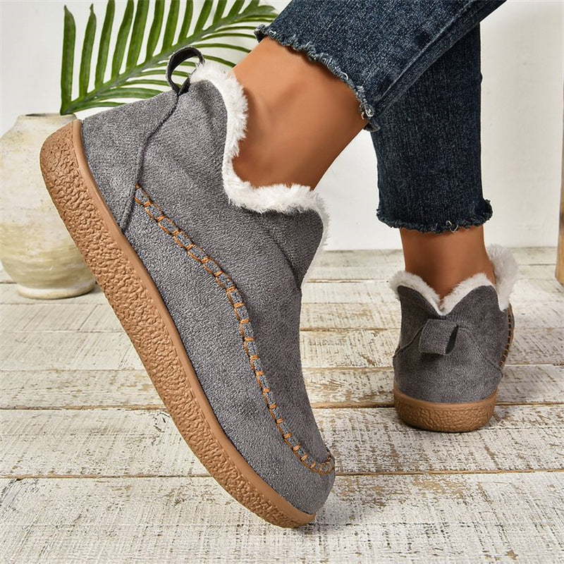 V-Cut Plush Suede Ankle Boots – view 4 of 6 | My Dressing Room