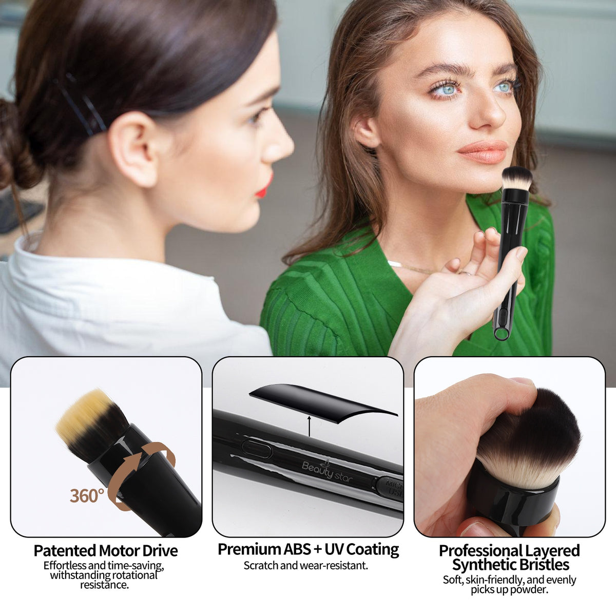 Popular Makeup Tools Portable Travel Cosmetic Electric Handle Makeup Brushes Blush Powder Foundation Single Makeup Brush – view 6 of 7 | My Dressing Room