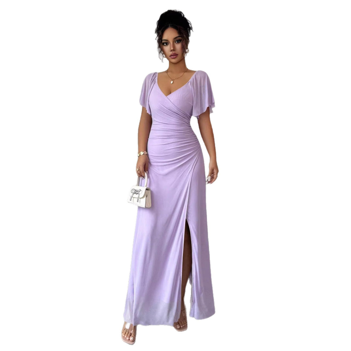 Flutter Sleeve Pleated Sheath Dress – view 7 of 12