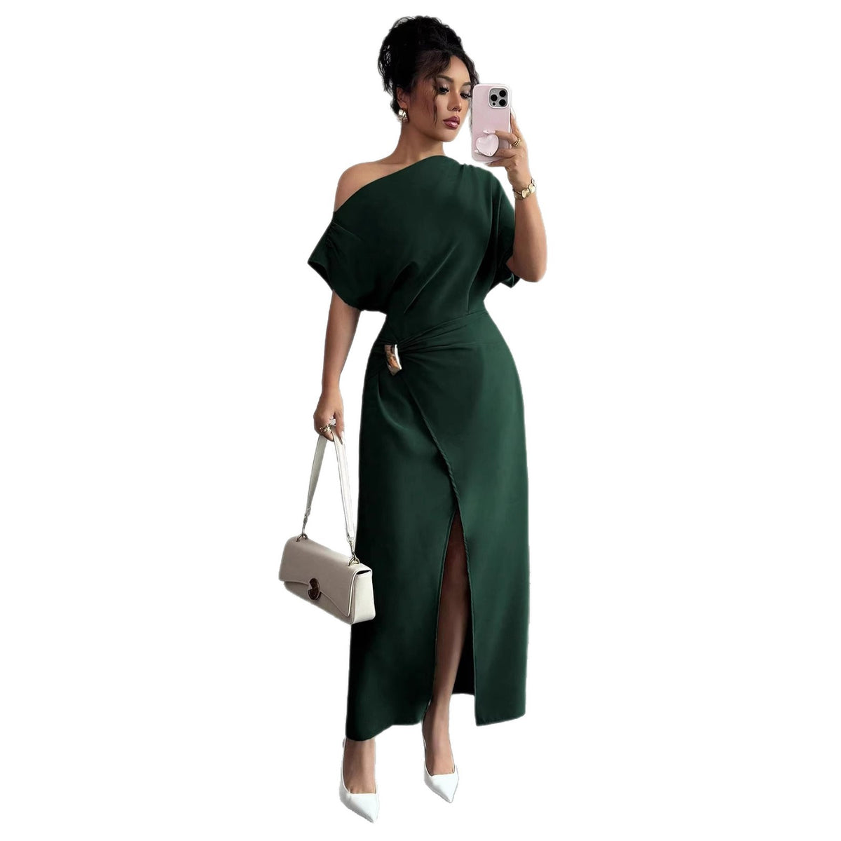 Off-Shoulder Bodycon Maxi Dress – view 3 of 10