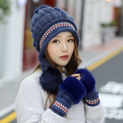 Cozy Fleece-Feel Ear-Flap Pom-Pom Beanie – view 7 of 27 | My Dressing Room