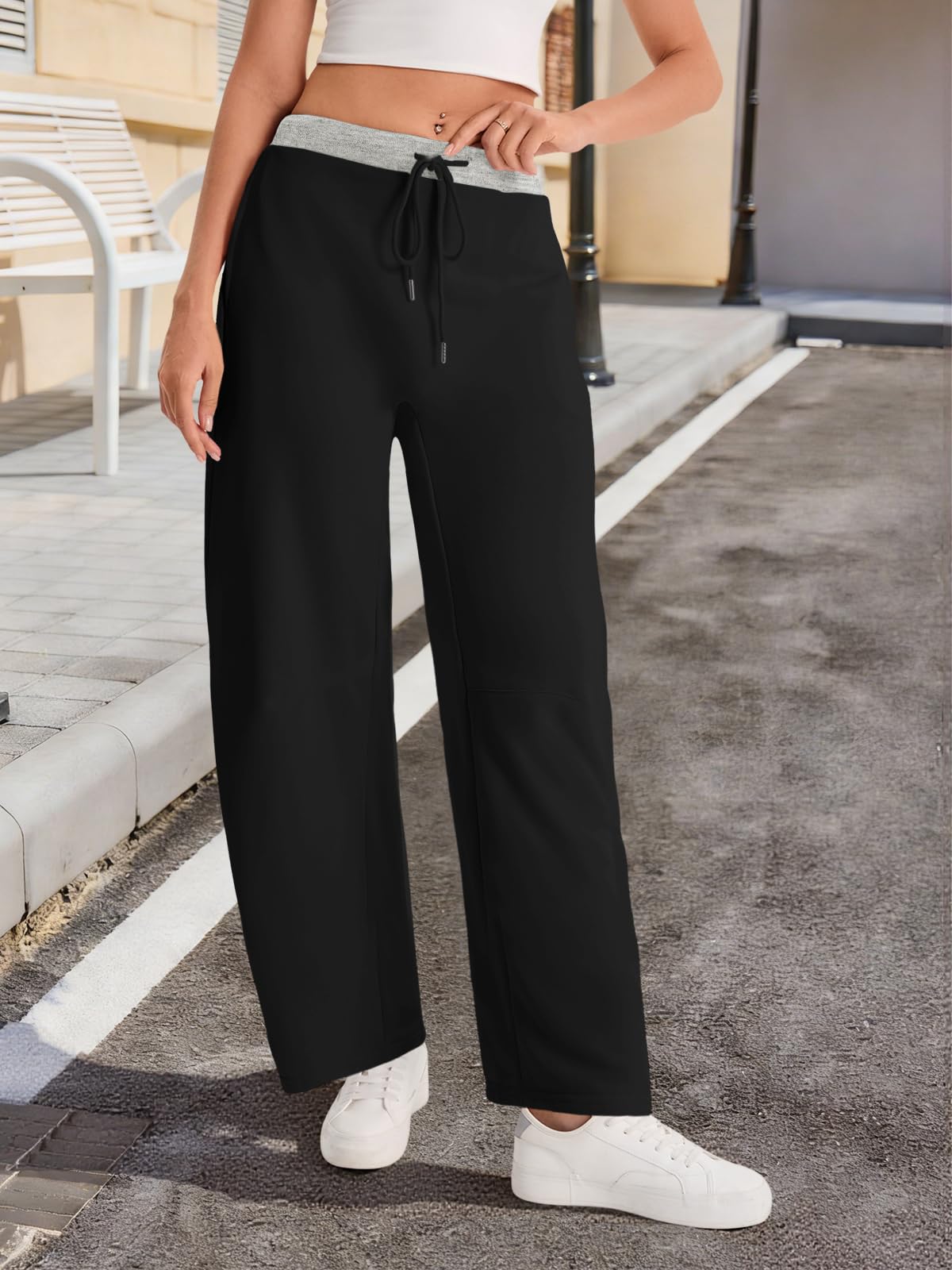 Wide-Leg Drawstring Sweatpants - view 5