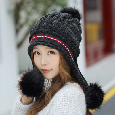 Cozy Fleece-Feel Ear-Flap Pom-Pom Beanie – view 10 of 27 | My Dressing Room