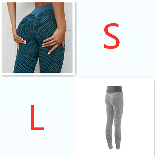 Plaid Seamless High-Waist Yoga Leggings - view 3