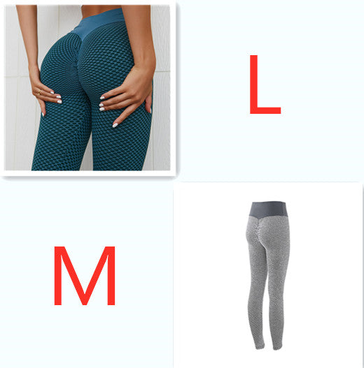 Plaid Seamless High-Waist Yoga Leggings - view 1