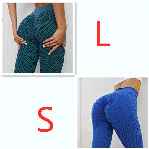 Plaid Seamless High-Waist Yoga Leggings - view 4
