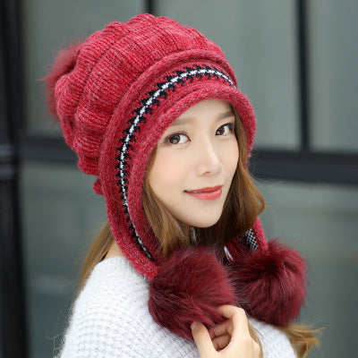 Cozy Fleece-Feel Ear-Flap Pom-Pom Beanie – view 25 of 27 | My Dressing Room