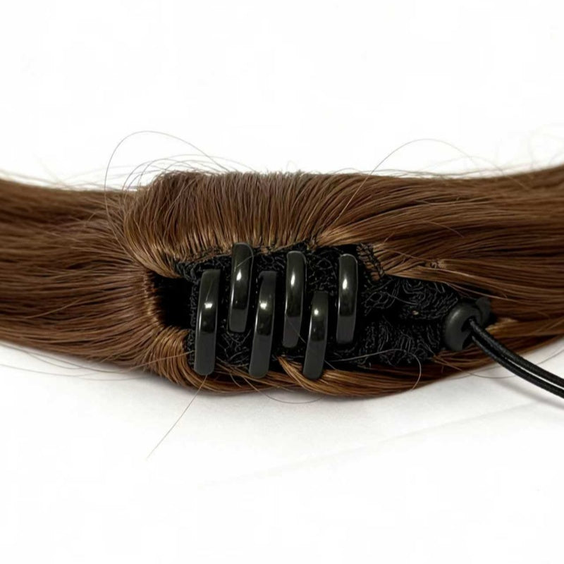 Straight Drawstring Ponytail Extension, Ombre Brown – view 7 of 8 | My Dressing Room