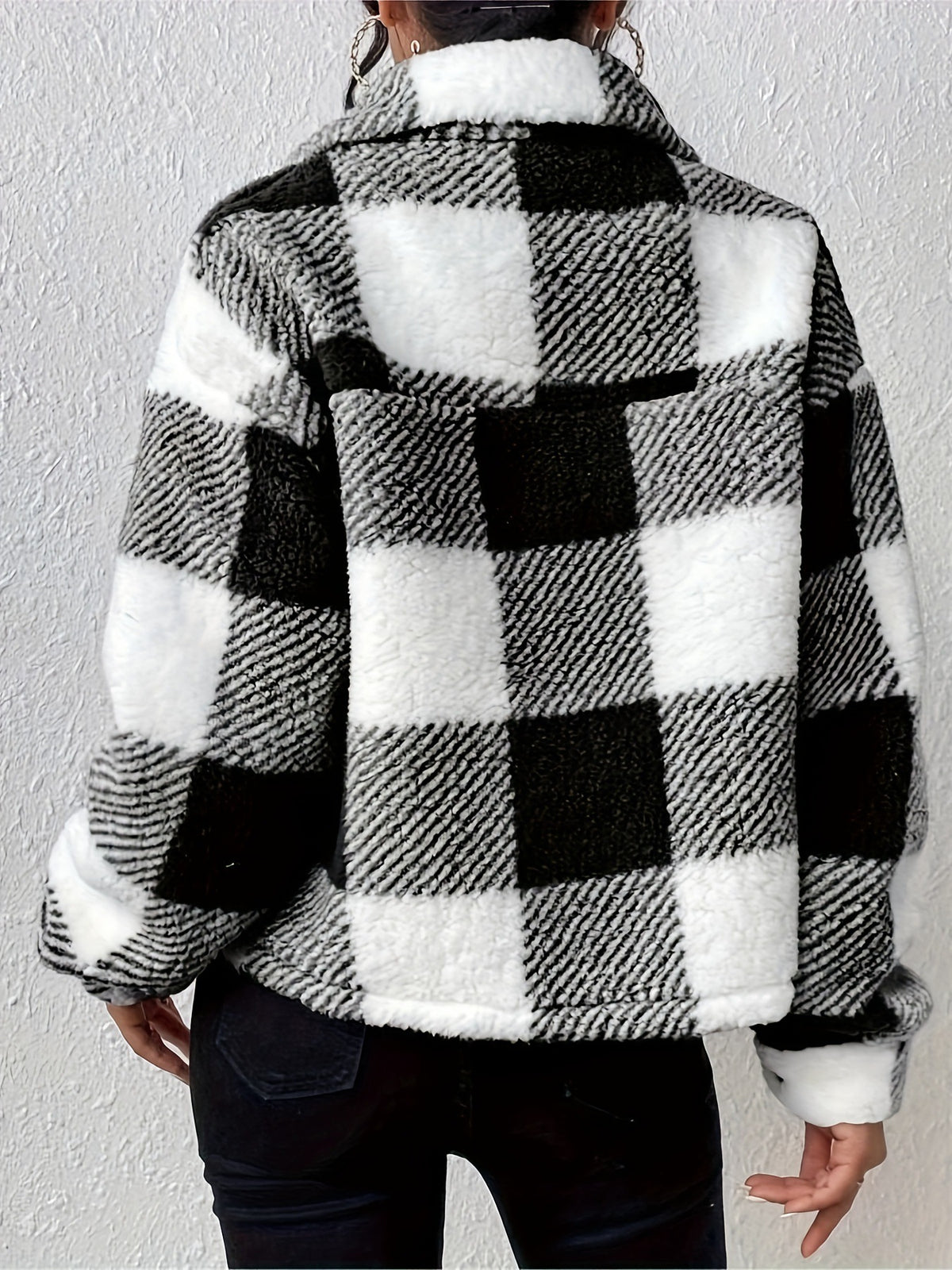 Double-Sided Plush Button Cardigan – view 5 of 10 | My Dressing Room