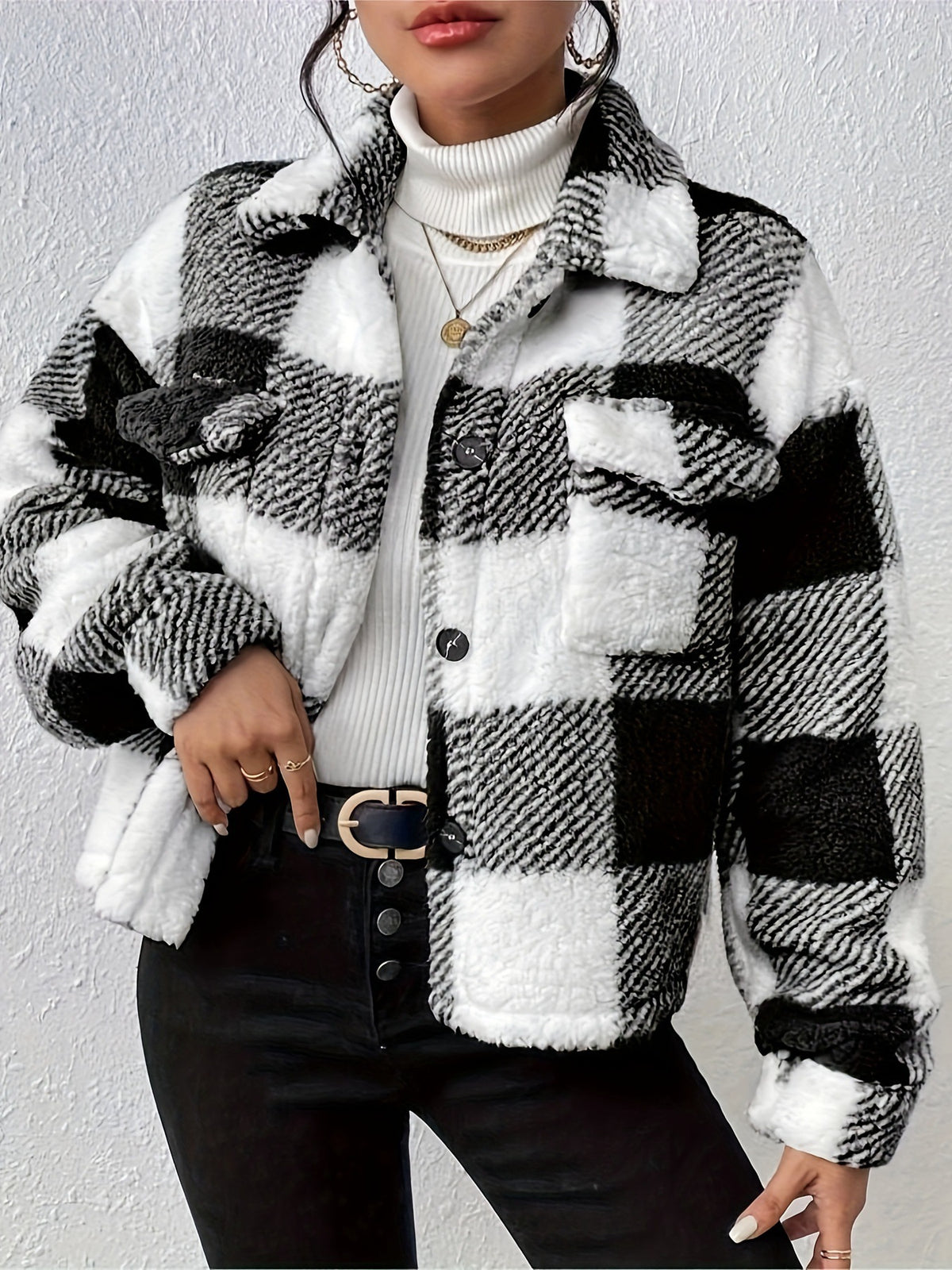 Double-Sided Plush Button Cardigan – view 2 of 10 | My Dressing Room