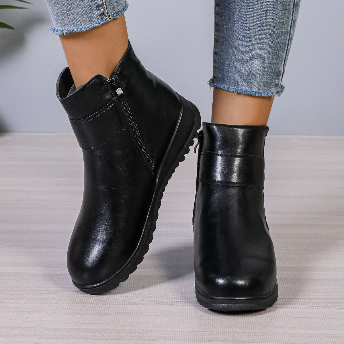 Fleece-Lined Side-Zip Ankle Boots – view 3 of 8 | My Dressing Room