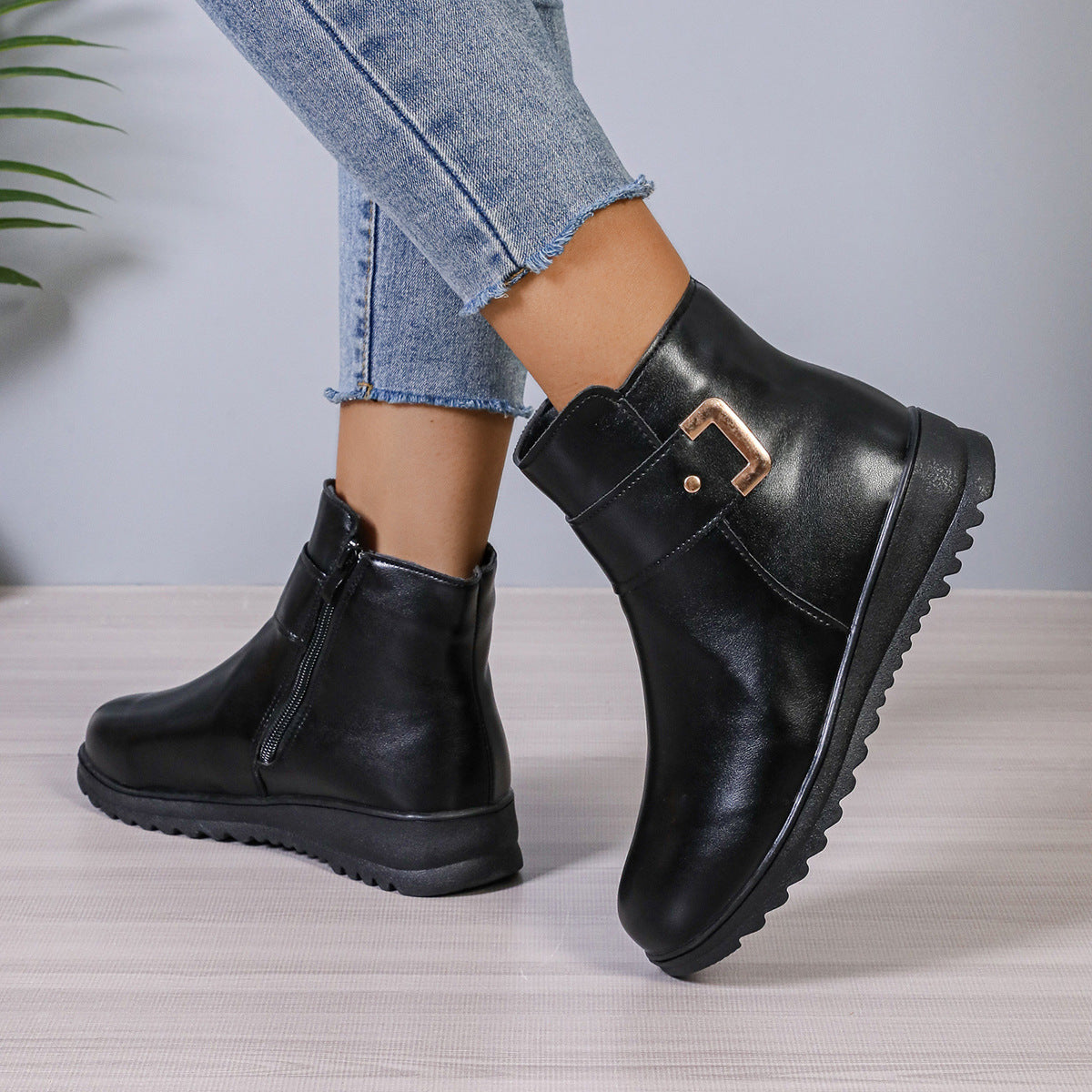 Fleece-Lined Side-Zip Ankle Boots – view 6 of 8 | My Dressing Room