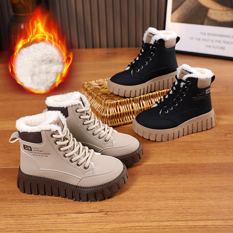 Lace-Up Fleece Snow Boots – view 3 of 10 | My Dressing Room