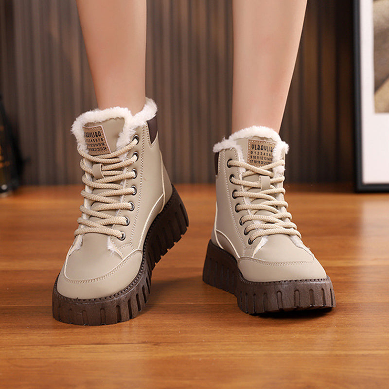 Lace-Up Fleece Snow Boots – view 4 of 10 | My Dressing Room