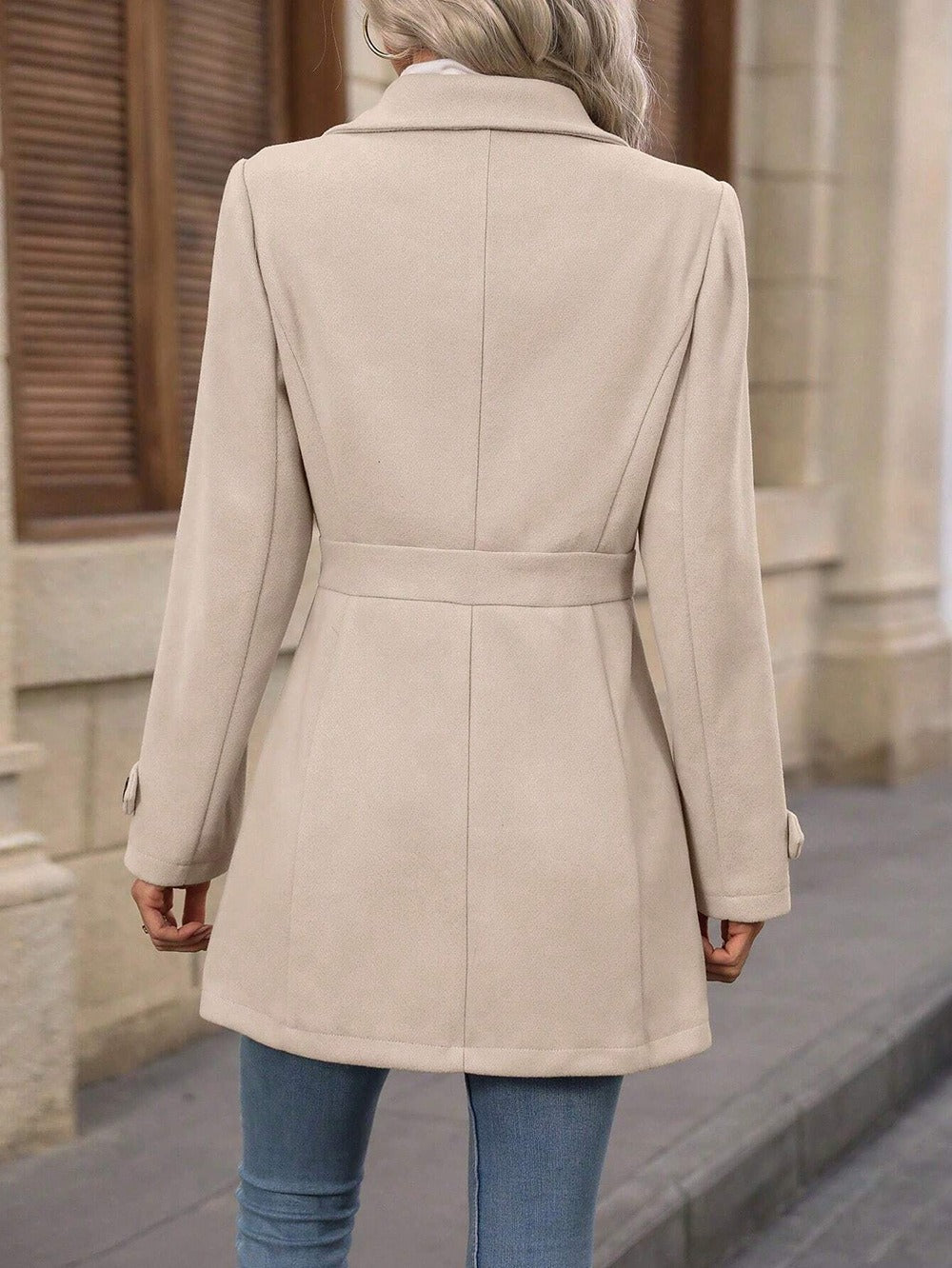 Elegant Wool-Blend Single-Breasted Coat – view 3 of 12 | My Dressing Room