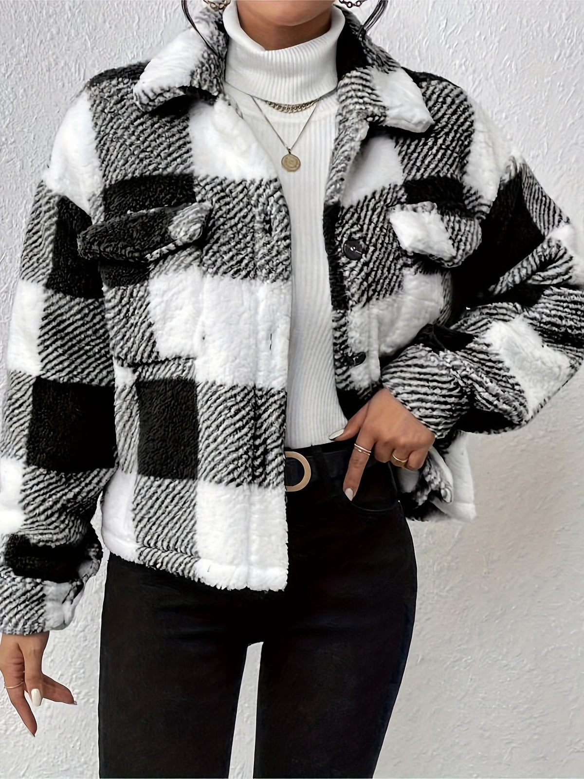 Double-Sided Plush Button Cardigan – view 7 of 10 | My Dressing Room