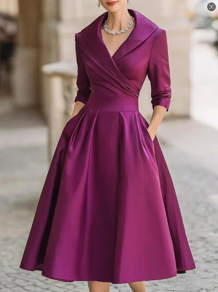 Fitted Long Sleeve Maxi Dress in Purple – view 18 of 18