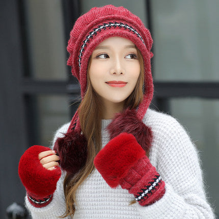 Cozy Fleece-Feel Ear-Flap Pom-Pom Beanie – view 14 of 27 | My Dressing Room