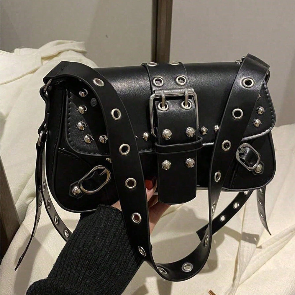 Studded Faux Leather Underarm Bag – view 3 of 6 | My Dressing Room
