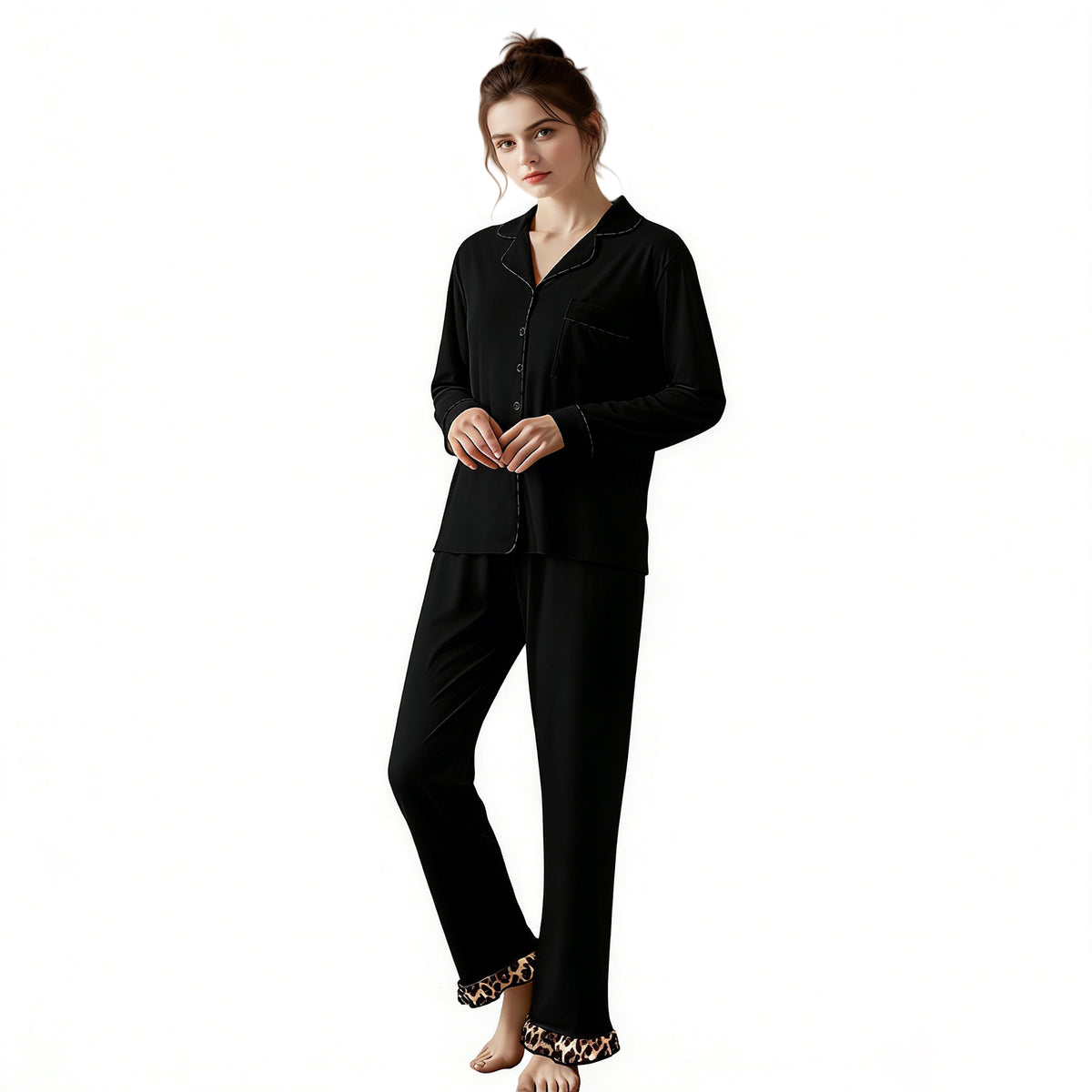 Cotton Long-Sleeve Pajama Set - view 4