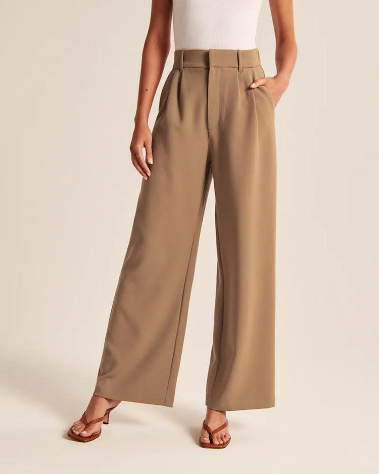 Wide-Leg Pockets Casual Pants – main view | My Dressing Room
