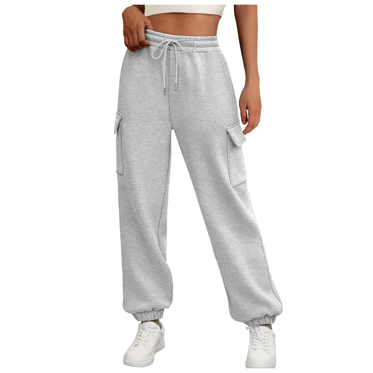Fleece-Lined Baggy Cargo Joggers - view 2