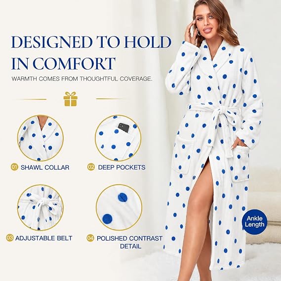Plush Fleece Long Robe - view 5