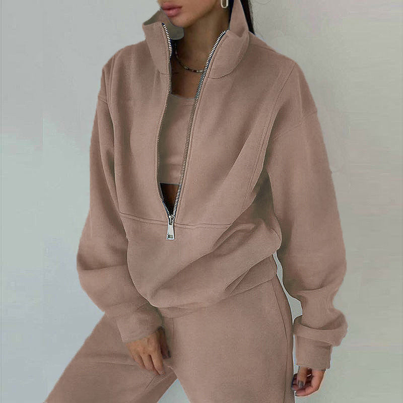 Two-Piece Hoodie Sweatsuit Set - view 1
