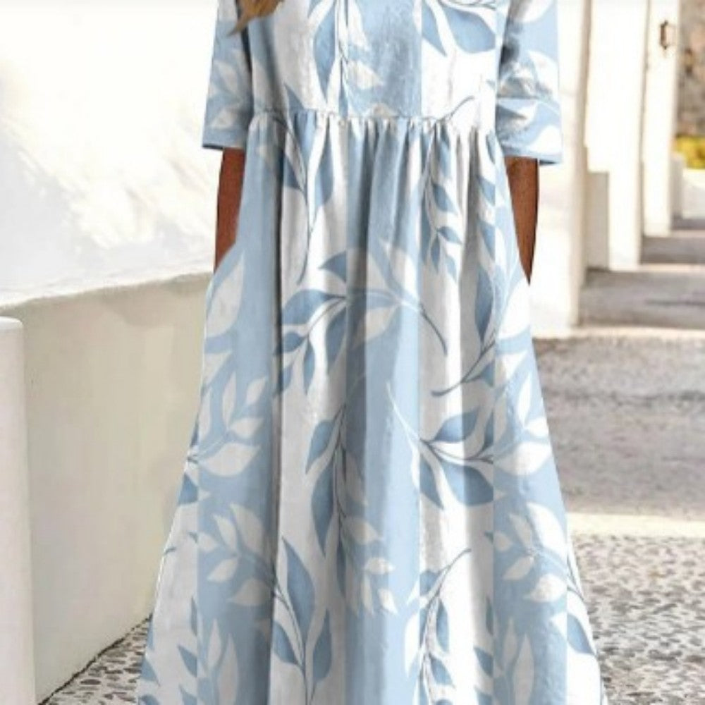 Sleeveless Geometric Maxi Dress – main view
