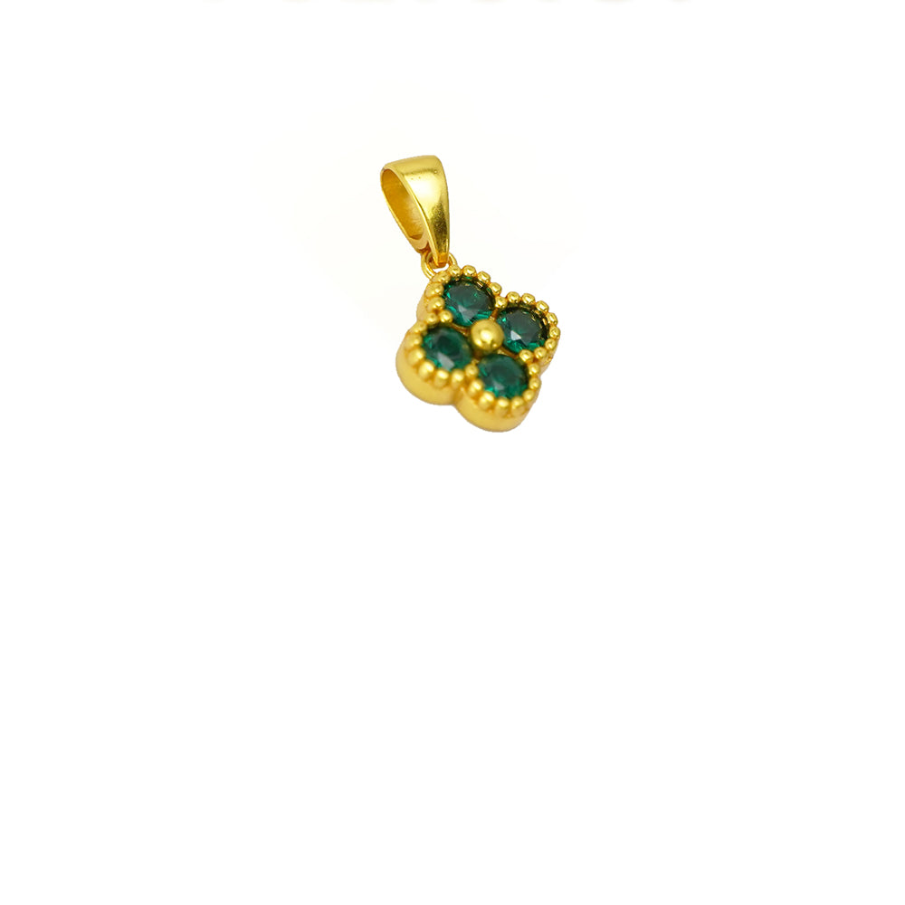 24K Gold-Plated Four-Leaf Clover Pendant – view 8 of 10 | My Dressing Room