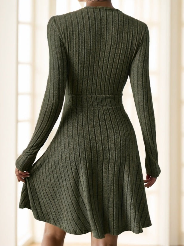 V-Neck Long Sleeve Mini Dress – view 4 of 6