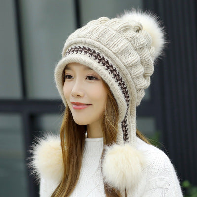 Cozy Fleece-Feel Ear-Flap Pom-Pom Beanie – view 8 of 27 | My Dressing Room