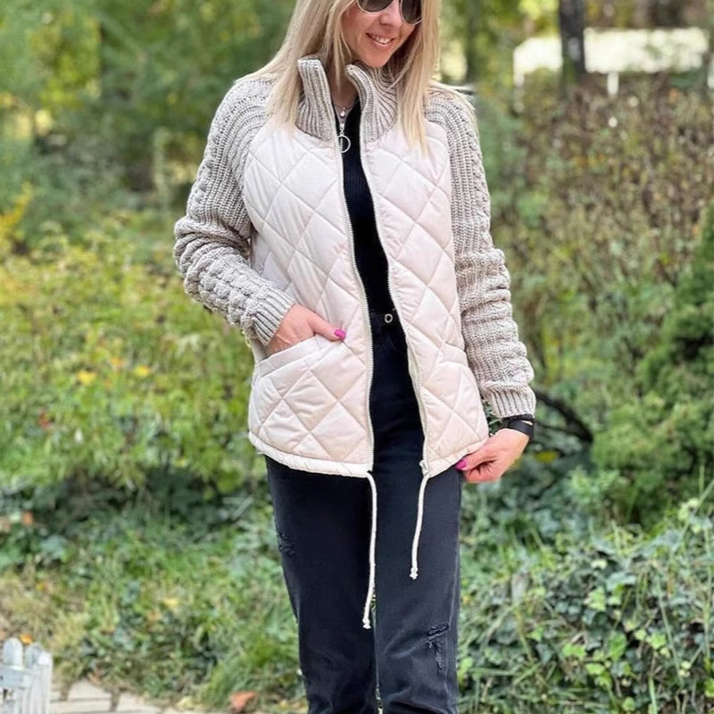 Stand Collar Zip-Up Knit Jacket – view 9 of 13 | My Dressing Room