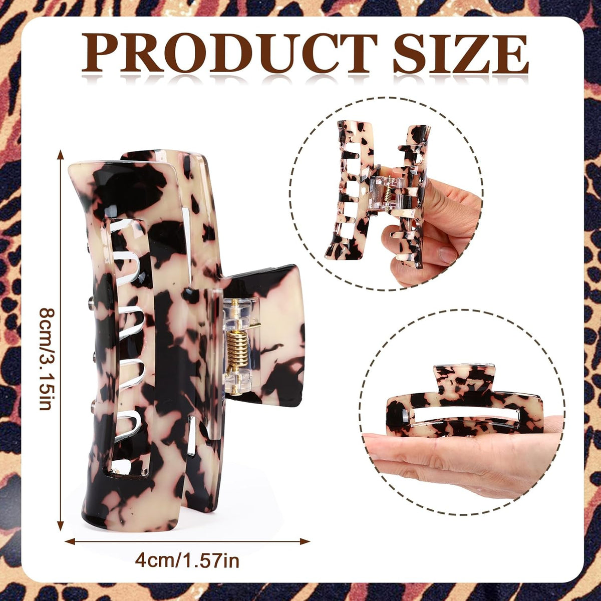 Tortoise Hair Claw Clips 4-Pack – view 3 of 5 | My Dressing Room