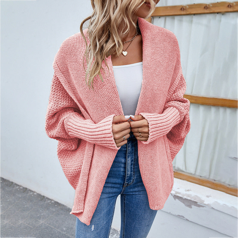 Loose Bat-Sleeve Knitted Cardigan – view 3 of 11 | My Dressing Room