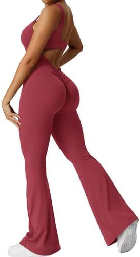 Sleeveless Flare Yoga Jumpsuit – view 8 of 18 | My Dressing Room