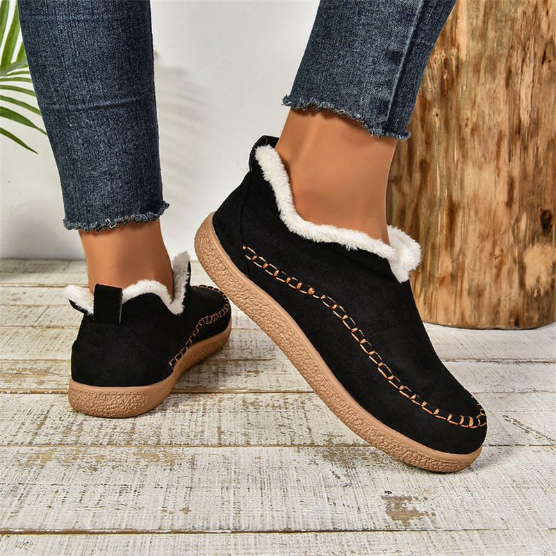 V-Cut Plush Suede Ankle Boots – view 2 of 6 | My Dressing Room