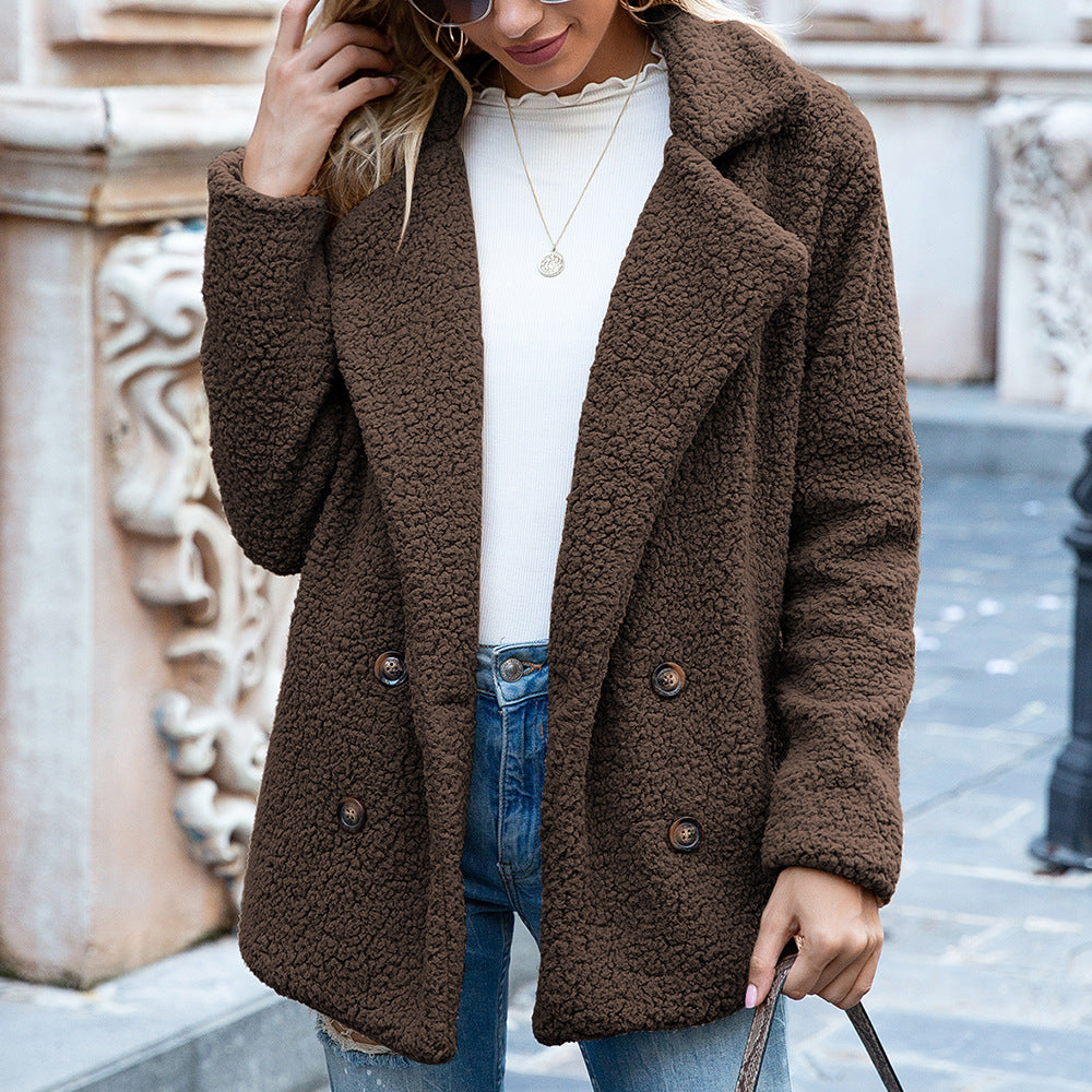 Loose Lapel Fluffy Winter Coat – view 12 of 14 | My Dressing Room