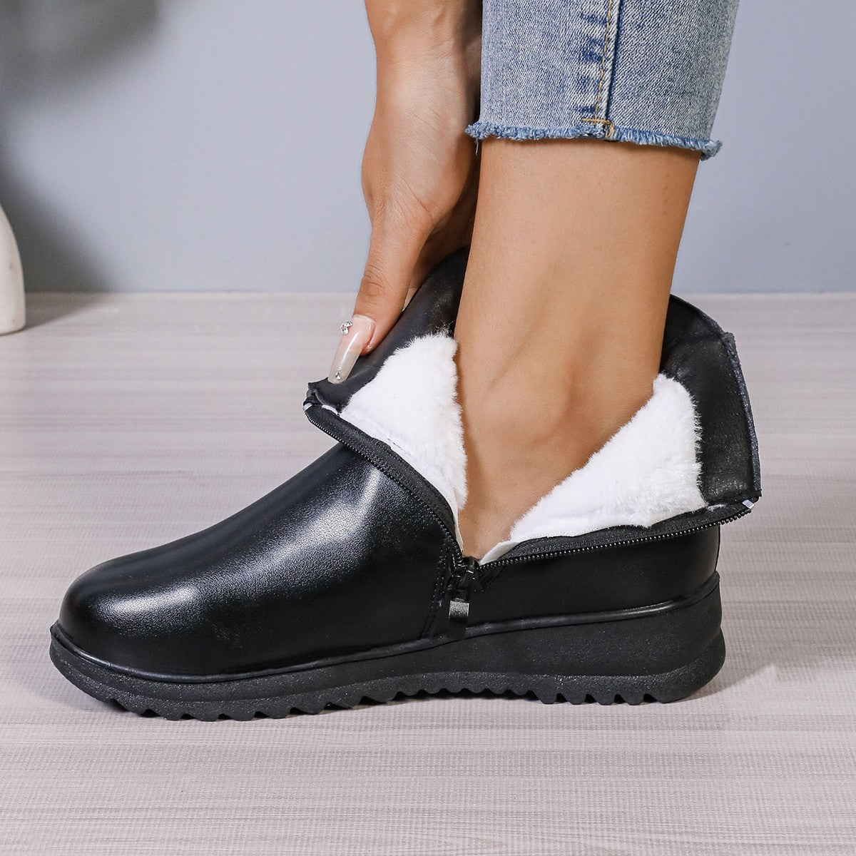 Fleece-Lined Side-Zip Ankle Boots – view 2 of 8 | My Dressing Room