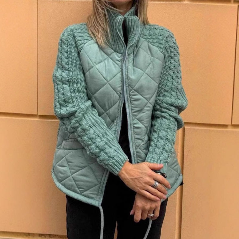 Stand Collar Zip-Up Knit Jacket – view 12 of 13 | My Dressing Room