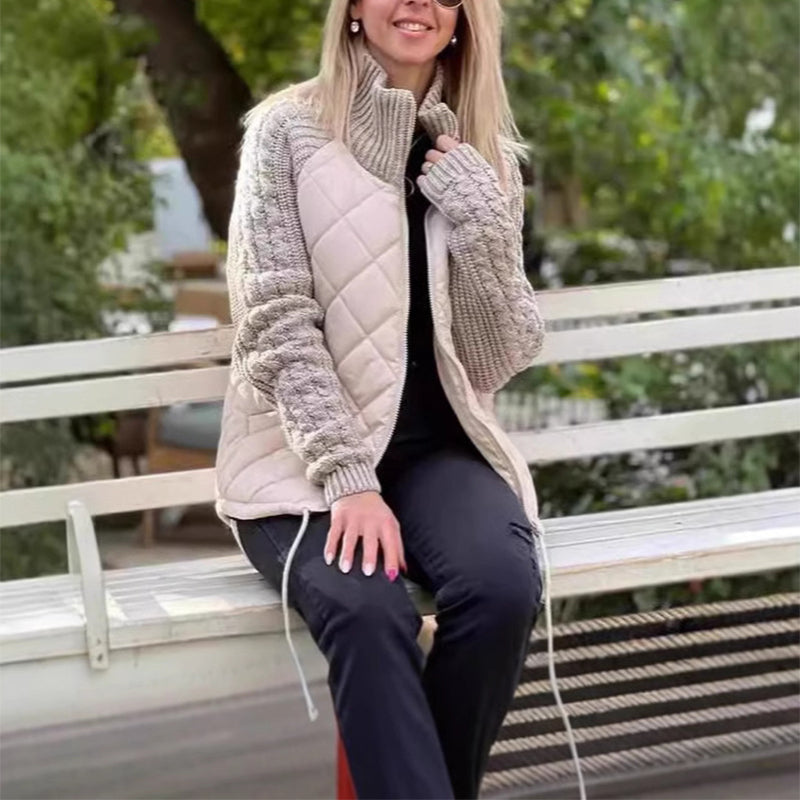 Stand Collar Zip-Up Knit Jacket – view 10 of 13 | My Dressing Room