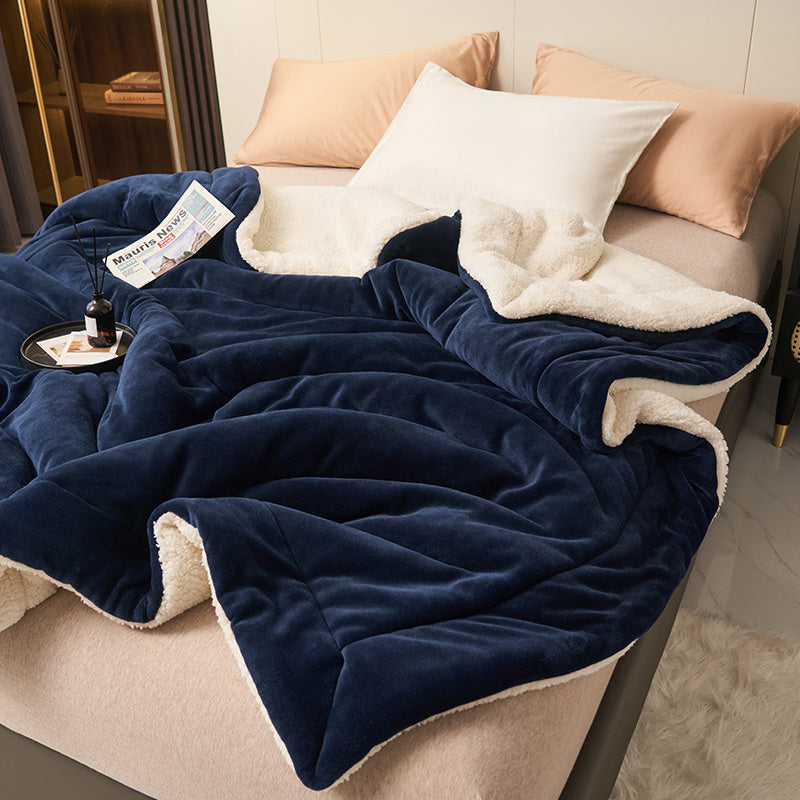 Thick Reversible Sherpa Fleece Blanket - view 3