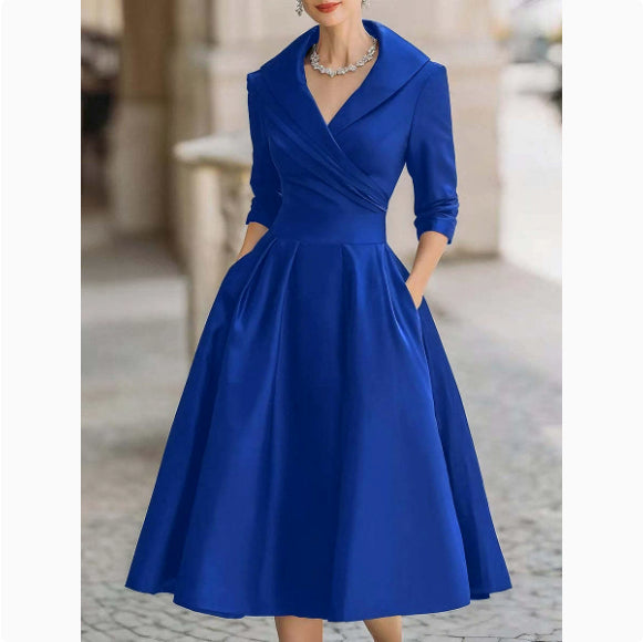 Fitted Long Sleeve Maxi Dress in Blue – view 11 of 18